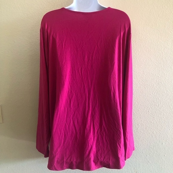 Ava & Viv Woman’s Modal Blend Wrap V-Neck Long Sleeves Shirt Plus Size 4X - Picture 2 of 12